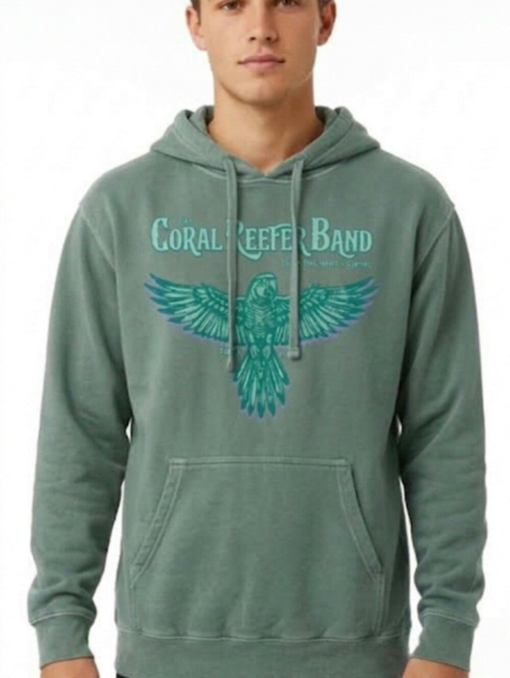 The Coral Reefer Band Keep The Party Going Green Hoodie Sweatshirt Size Large